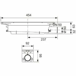 TECE TECEdrainprofile Ablauf "Norm", Auslauf Seitlich