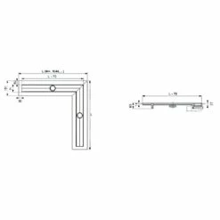 TECE TECEdrainline Winkelrinne 90 X 90 Cm Mit Dichtmanschette