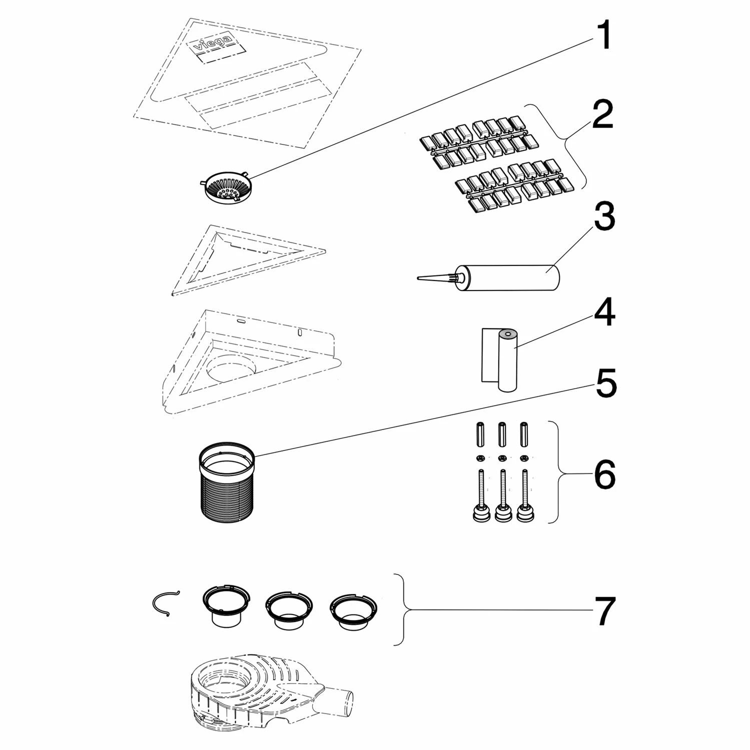 Viega Advantix Eckablauf Grundkörper Modell 4972.80 4 Viega Advantix Eckablauf Grundkörper Modell 4972.80 – Bild 2