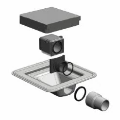 I-Drain Square Punktablauf Basic 15 X 15 Cm