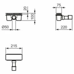 Ideal Standard Ultra Flat New Ablaufgarnitur Mit Abdeckung, D40/50 Glatt -Badezimmer Verkaufs-Shop ideal standard duschwannen zubehoer ultra flat 12502489