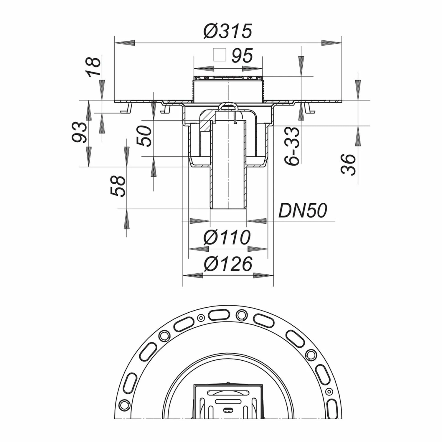 Dallmer TistoPlan Bodenablauf Senkrecht K 10, DN 50, 10 X 10 Cm 3 Dallmer TistoPlan Bodenablauf Senkrecht K 10, DN 50, 10 X 10 Cm