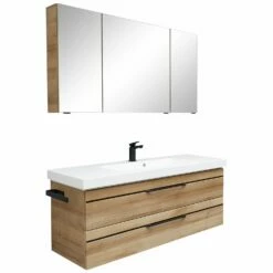 Pelipal Balto Waschtischkombination Mit Mineralmarmorwaschtisch 123 Cm, Griff V2 Und Spiegelschrank -Badezimmer Verkaufs-Shop pelipal balto komplettanlagen waschtischkombination mit mineralmarmorwaschtisch 6489410