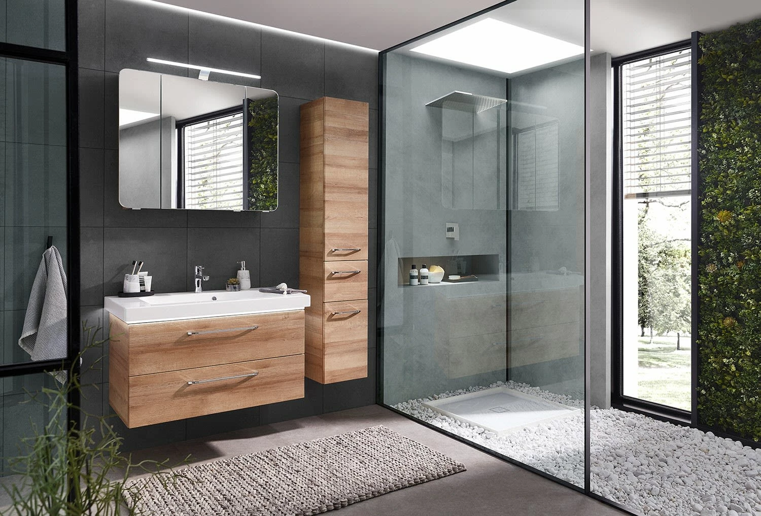 Pelipal Balto Waschtischkombination Mit Mineralmarmorwaschtisch 92 Cm, Griff Z1 Und Spiegelschrank 7 Pelipal Balto Waschtischkombination Mit Mineralmarmorwaschtisch 92 Cm, Griff Z1 Und Spiegelschrank – Bild 5