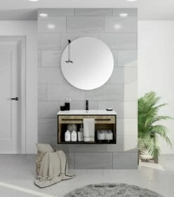 Pianura Giulia Badmöbel Set 81 Cm Mit Spiegel Und Wandleuchte -Badezimmer Verkaufs-Shop pianura giulia badmoebel sets 81 cm 10250006