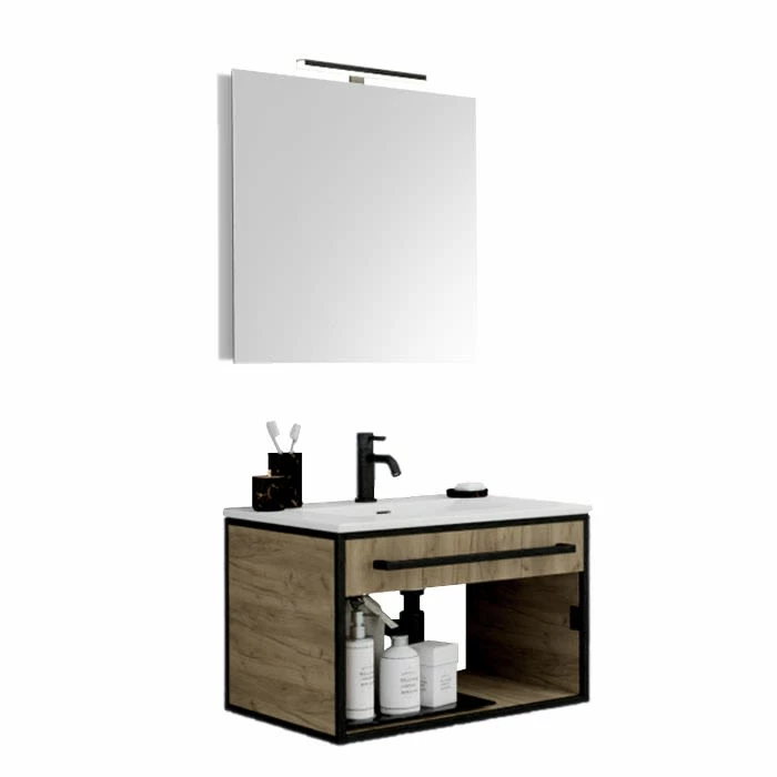 Pianura Giulia Badmöbel Set 61 Cm Mit LED-Lichtspiegel 3 Pianura Giulia Badmöbel Set 61 Cm Mit LED-Lichtspiegel