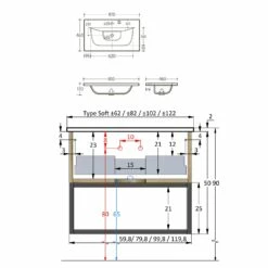 Pianura Giulia Badmöbel Set 81 Cm Mit LED-Lichtspiegel -Badezimmer Verkaufs-Shop pianura giulia waschtisch sets waschtischkombination 81 9638132