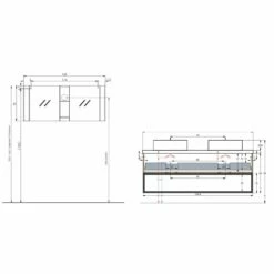 Pianura Stella Badmöbel Set 140,5 Cm Mit LED-Lichtspiegelschrank -Badezimmer Verkaufs-Shop pianura stella badmoebel sets 140 5 10358222