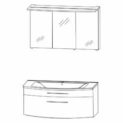 Puris Speed Badmöbelset 100 Cm Mit Spiegelschrank 2, Keramik Waschtisch Und Waschtischunterschrank -Badezimmer Verkaufs-Shop puris speed badmoebel sets badmoebelset 100 9138269