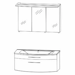 Puris Speed Badmöbelset 120 Cm Mit Spiegelschrank 2, Keramik Waschtisch Und Waschtischunterschrank -Badezimmer Verkaufs-Shop puris speed badmoebel sets badmoebelset 120 9138338