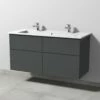 Sanipa 3way Möbelset-1 Inkl. Spiegelschrank "MALTE", 120 Cm, Mit Push To Open, Doppelwaschtisch