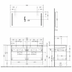 Sanipa 3way Möbelset-1 Inkl. Lichtspiegel "LUCY", 130 Cm, Mit Push To Open -Badezimmer Verkaufs-Shop sanipa 3way badmoebel sets moebelset 1 6358291