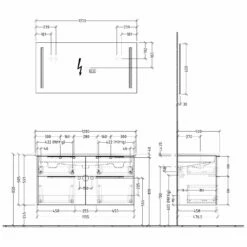 Sanipa 3way Möbelset-1 Inkl. Lichtspiegel "LUCY", 120 Cm, Mit Aufsatzgriffen -Badezimmer Verkaufs-Shop sanipa 3way badmoebel sets moebelset 1 6358360