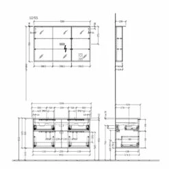 Sanipa 3way Möbelset-1 Inkl. Spiegelschrank "MALTE", 120 Cm, Mit Aufsatzgriffen, Doppelwaschtisch -Badezimmer Verkaufs-Shop sanipa 3way badmoebel sets moebelset 1 6367306