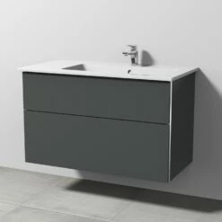 Sanipa 3way Möbelset Inkl. Spiegelschrank "ARND", 100 Cm, Becken Rechts