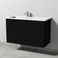 Sanipa 3way Möbelset Inkl. Spiegelschrank "MALTE", 100 Cm, Mit Push To Open, Becken Links