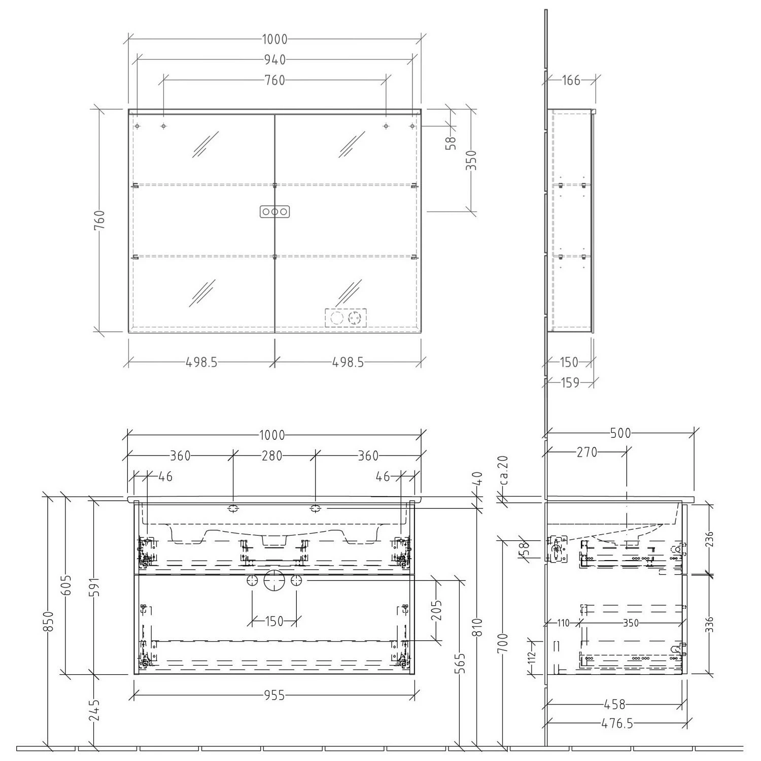 Sanipa 3way Möbelset Inkl. Spiegelschrank "ARND", 100 Cm, Mit Push To Open 5 Sanipa 3way Möbelset Inkl. Spiegelschrank "ARND", 100 Cm, Mit Push To Open – Bild 3