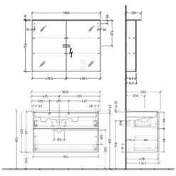 Sanipa 3way Möbelset Inkl. Spiegelschrank "MALTE", 100 Cm, Mit Push To Open, Becken Links -Badezimmer Verkaufs-Shop sanipa 3way badmoebel sets moebelset inkl 6358516