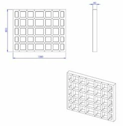 Schedel Plan Unterbauelement Mit Waben 100 X 80 X 8 Cm