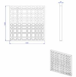 Schedel Plan Unterbauelement Mit Waben 120 X 120 X 8 Cm