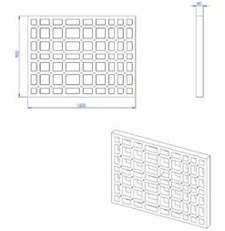 Schedel Plan Unterbauelement Mit Waben 120 X 90 X 8 Cm