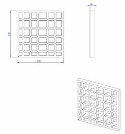 Schedel Plan Unterbauelement Mit Waben 90 X 90 X 8 Cm