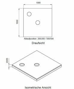 Schedel Plan Unterbauelement 100 X 100 Cm Bodeneben, 2er Set