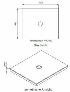 Schedel Plan Unterbauelement 120 X 80 Cm Bodeneben, 2er Set
