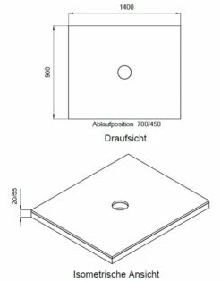 Schedel Plan Unterbauelement 140 X 90 Cm Bodeneben, 2er Set