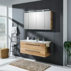 Steinkamp Life 2.0 Badmöbel Set 121 Cm Mit LED-Spiegelschrank, Doppelwaschtisch -Badezimmer Verkaufs-Shop steinkamp badmoebel life 2 moebelsets waschtischkombination 8357965