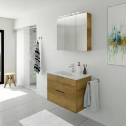 Steinkamp Living 2.0 Badmöbel Set 80 Cm Mit Spiegelschrank -Badezimmer Verkaufs-Shop steinkamp badmoebel living 2 moebelsets mit 8380255