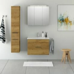 Steinkamp Living 2.0 Badmöbel Set 80 Cm Mit Spiegelschrank -Badezimmer Verkaufs-Shop steinkamp badmoebel living 2 moebelsets mit 8380258