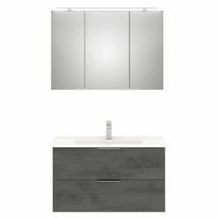 Steinkamp Living 2.0 Badmöbel Set 100 Cm Mit Spiegelschrank