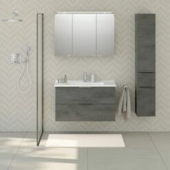 Steinkamp Living 2.0 Badmöbel Set 100 Cm Mit Spiegelschrank -Badezimmer Verkaufs-Shop steinkamp badmoebel living 2 moebelsets mit 8398744