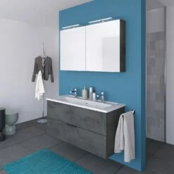 Steinkamp Living 2.0 Badmöbel Set 120 Cm Mit Spiegelschrank -Badezimmer Verkaufs-Shop steinkamp badmoebel living 2 moebelsets mit 8398984