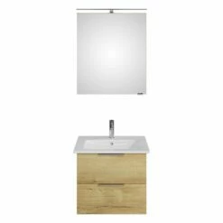 Steinkamp Living 2.0 / Villeroy & Boch Venticello CeramicPlus Badmöbel Set 60 Cm Mit Spiegelschrank