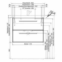 Steinkamp Living 2.0 / Villeroy & Boch Subway 3.0 Badmöbel Set 65 Cm Mit Spiegelschrank -Badezimmer Verkaufs-Shop steinkamp badmoebel living 2 sets mit 12465365