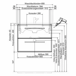 Steinkamp Living 2.0 / Villeroy & Boch Venticello Badmöbel Set 65 Cm Mit Spiegelschrank -Badezimmer Verkaufs-Shop steinkamp badmoebel living 2 sets mit 12465419