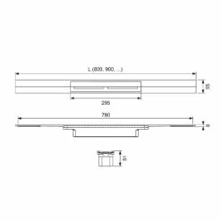TECE TECEdrainprofile Duschprofil 160 Cm