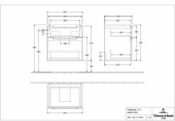 Villeroy & Boch Subway 2.0 Waschtisch-Kombination 60 Cm Mit 2 Auszügen Und Spiegel More To See 14 -Badezimmer Verkaufs-Shop villeroy boch alle kollektionen subway 2 3809066