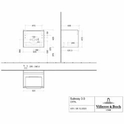 Villeroy & Boch Subway 3.0 Badmöbel-Set 55 Cm Mit Beleuchtung, Griff Volcano Black, 1 Auszug -Badezimmer Verkaufs-Shop villeroy boch alle kollektionen subway 3 10294892