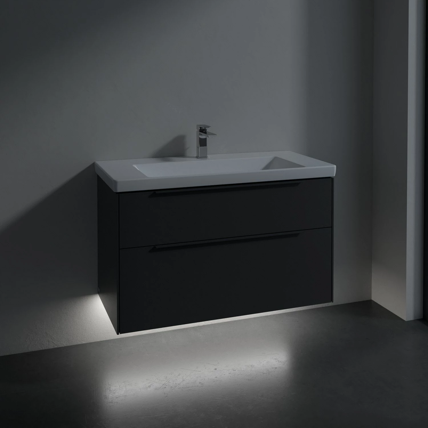 Villeroy & Boch Subway 3.0 Badmöbel-Set 100 Cm Mit Beleuchtung, Griff In Möbelfarbe, 2 Auszüge 5 Villeroy & Boch Subway 3.0 Badmöbel-Set 100 Cm Mit Beleuchtung, Griff In Möbelfarbe, 2 Auszüge – Bild 3