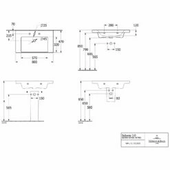Villeroy & Boch Subway 3.0 Badmöbel-Set 80 Cm Mit Beleuchtung, 1 Auszug -Badezimmer Verkaufs-Shop villeroy boch alle kollektionen subway 3 10414010