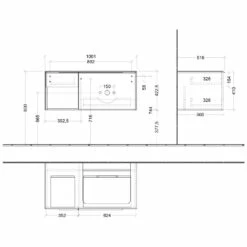 Villeroy & Boch Subway 3.0 Möbelset Mit 2 Auszüge, Mit Spiegel, 60 Cm -Badezimmer Verkaufs-Shop villeroy boch alle kollektionen subway 3 4688813