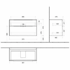Villeroy & Boch Subway 3.0 Möbelset Mit 2 Auszüge, Mit Spiegel, 100 Cm -Badezimmer Verkaufs-Shop villeroy boch alle kollektionen subway 3 4688831