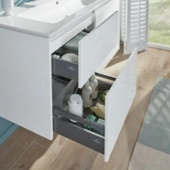 Villeroy & Boch Finero Waschtischunterschrank 120 Cm Mit Waschtisch Und Spiegelschrank, 4 Auszüge -Badezimmer Verkaufs-Shop villeroy boch badmoebel finero waschtischunterschrank mit 6155443